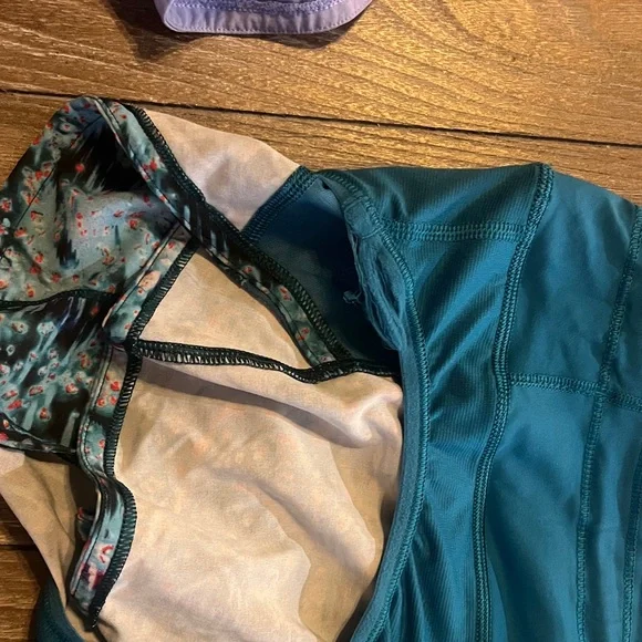 lululemon athletica Teal and Patterned Women's Athletic Shorts - Picture 4 of 4